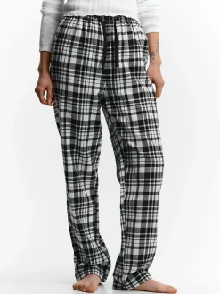 GATE Bawełniane spodnie od piżamy w kratę| Bielizna·Bielizna Nocna