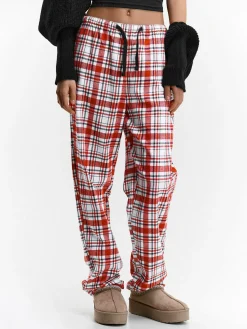 GATE Bawełniane spodnie od piżamy w kratę| Bielizna·Bielizna Nocna