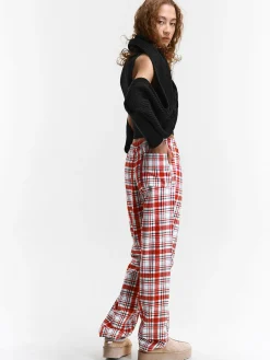 GATE Bawełniane spodnie od piżamy w kratę| Bielizna·Bielizna Nocna