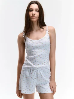 GATE Bawełniane szorty od piżamy z nadrukiem| Bielizna·Bielizna Nocna