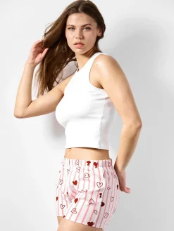 GATE Bawełniane szorty od piżamy z nadrukiem| Bielizna·Bielizna Nocna