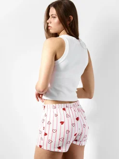 GATE Bawełniane szorty od piżamy z nadrukiem| Bielizna·Bielizna Nocna