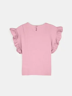 GATE Bawełniany muślinowy top z falbanami|Dzieci Dziewczynki·Koszulki I Topy