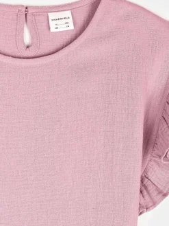 GATE Bawełniany muślinowy top z falbanami|Dzieci Dziewczynki·Koszulki I Topy