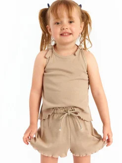 GATE Bawełniany prążkowany top|Dzieci Dziewczynki·Koszulki I Topy