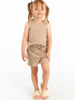 GATE Bawełniany prążkowany top|Dzieci Dziewczynki·Koszulki I Topy