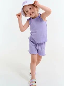 GATE Bawełniany prążkowany top|Dzieci Dziewczynki·Koszulki I Topy