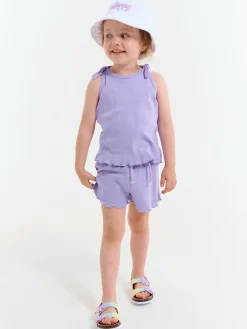 GATE Bawełniany prążkowany top|Dzieci Dziewczynki·Koszulki I Topy