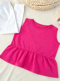 GATE Bawełniany tank top basic z falbanką dla niemowląt|Dzieci Baby