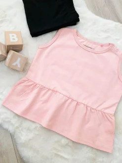 GATE Bawełniany tank top basic z falbanką dla niemowląt|Dzieci Baby