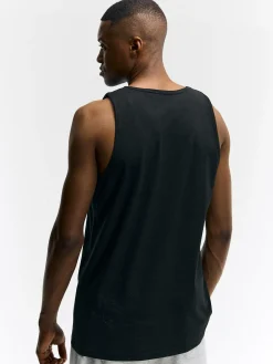 GATE Bawełniany top bez rękawów z wypukłym napisem| Koszulki·Koszulki ☀️|Koszulki·Basic Koszulki I Podkoszulki