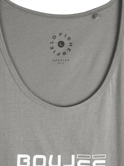 GATE Bawełniany top bez rękawów z wypukłym napisem| Koszulki·Koszulki ☀️|Koszulki·Podkoszulki