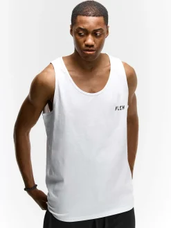 GATE Bawełniany top bez rękawów z wypukłym napisem| Koszulki·Koszulki ☀️|Koszulki·Koszulki Z Nadrukiem