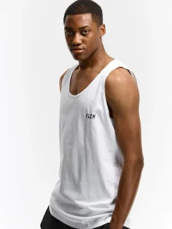 GATE Bawełniany top bez rękawów z wypukłym napisem| Koszulki·Koszulki ☀️|Koszulki·Koszulki Z Nadrukiem