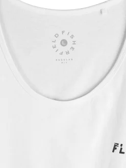 GATE Bawełniany top bez rękawów z wypukłym napisem| Koszulki·Koszulki ☀️|Koszulki·Koszulki Z Nadrukiem