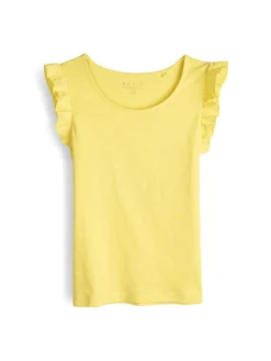 GATE Bawełniany top na ramiączkach z falbanami| Koszulki I Topy·Podkoszulki ☀️