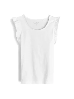 GATE Bawełniany top na ramiączkach z falbanami| Koszulki I Topy·Podkoszulki ☀️