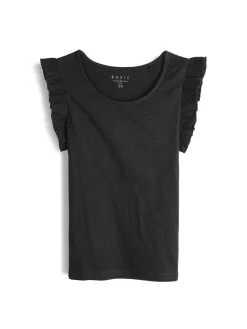 GATE Bawełniany top na ramiączkach z falbanami| Koszulki I Topy·Podkoszulki ☀️