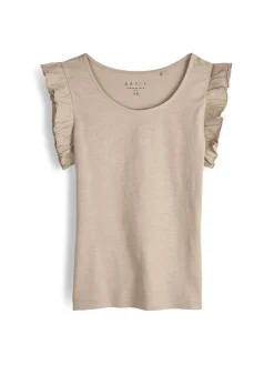 GATE Bawełniany top na ramiączkach z falbanami| Koszulki I Topy·Podkoszulki ☀️