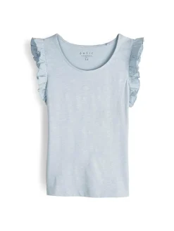 GATE Bawełniany top na ramiączkach z falbanami| Koszulki I Topy·Podkoszulki ☀️