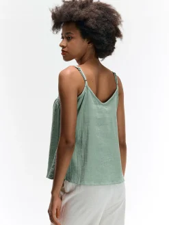 GATE Bawełniany top na ramiączkach| Koszulki I Topy·Topy|Koszulki I Topy·Podkoszulki ☀️