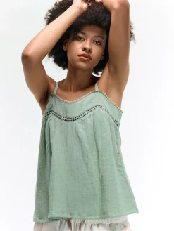 GATE Bawełniany top na ramiączkach| Koszulki I Topy·Topy|Koszulki I Topy·Podkoszulki ☀️