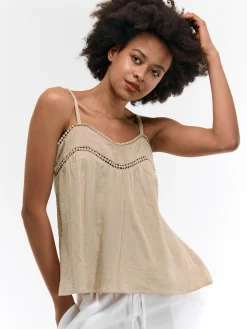 GATE Bawełniany top na ramiączkach| Koszulki I Topy·Topy|Koszulki I Topy·Podkoszulki ☀️