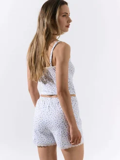 GATE Bawełniany top od piżamy z nadrukiem| Bielizna·Bielizna Nocna