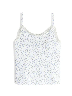 GATE Bawełniany top od piżamy z nadrukiem| Bielizna·Bielizna Nocna