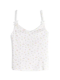 GATE Bawełniany top od piżamy z nadrukiem| Bielizna·Bielizna Nocna