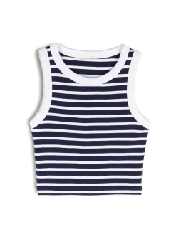 GATE Bawełniany top w paski| Koszulki I Topy·Podkoszulki ☀️|Koszulki I Topy·Crop Top ☀️