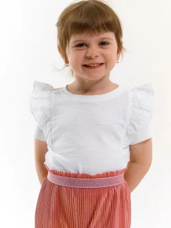 GATE Bawełniany top z falbaną|Dzieci Dziewczynki·Koszulki I Topy