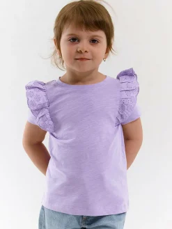 GATE Bawełniany top z falbaną|Dzieci Dziewczynki·Koszulki I Topy