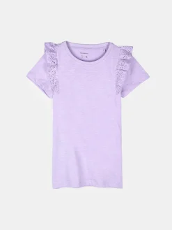 GATE Bawełniany top z falbaną|Dzieci Dziewczynki·Koszulki I Topy