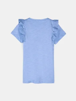 GATE Bawełniany top z falbaną|Dzieci Dziewczynki·Koszulki I Topy