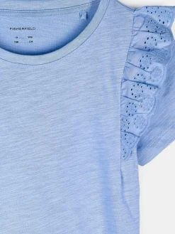 GATE Bawełniany top z falbaną|Dzieci Dziewczynki·Koszulki I Topy