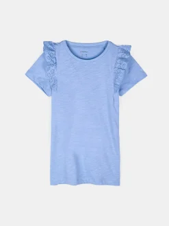 GATE Bawełniany top z falbaną|Dzieci Dziewczynki·Koszulki I Topy