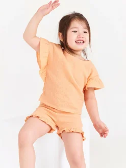 GATE Bawełniany top z falbanami|Dzieci Dziewczynki·Koszulki I Topy