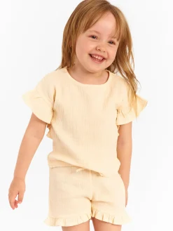 GATE Bawełniany top z falbanami|Dzieci Dziewczynki·Koszulki I Topy