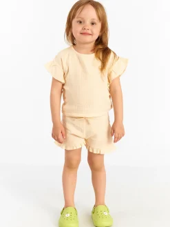 GATE Bawełniany top z falbanami|Dzieci Dziewczynki·Koszulki I Topy