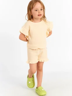 GATE Bawełniany top z falbanami|Dzieci Dziewczynki·Koszulki I Topy