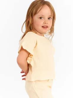 GATE Bawełniany top z falbanami|Dzieci Dziewczynki·Koszulki I Topy