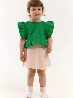 GATE Bawełniany top z falbankami|Dzieci Dziewczynki·Koszulki I Topy