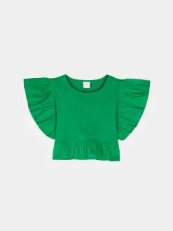 GATE Bawełniany top z falbankami|Dzieci Dziewczynki·Koszulki I Topy