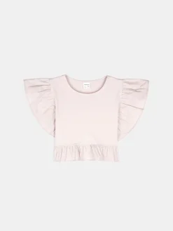 GATE Bawełniany top z falbankami|Dzieci Dziewczynki·Koszulki I Topy