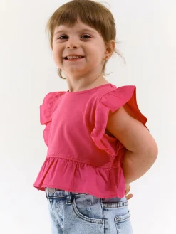 GATE Bawełniany top z falbankami|Dzieci Dziewczynki·Koszulki I Topy