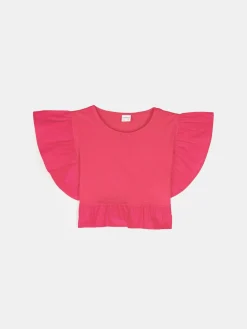 GATE Bawełniany top z falbankami|Dzieci Dziewczynki·Koszulki I Topy