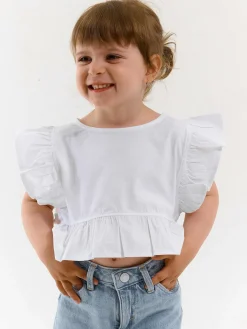 GATE Bawełniany top z falbankami|Dzieci Dziewczynki·Koszulki I Topy