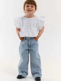 GATE Bawełniany top z falbankami|Dzieci Dziewczynki·Koszulki I Topy