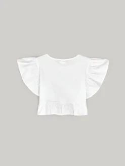 GATE Bawełniany top z falbankami|Dzieci Dziewczynki·Koszulki I Topy